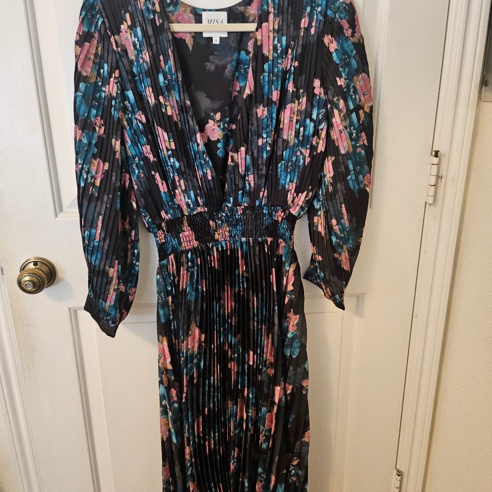 Anthropologie Misa Los Angeles Blue purple maxi dress Size small